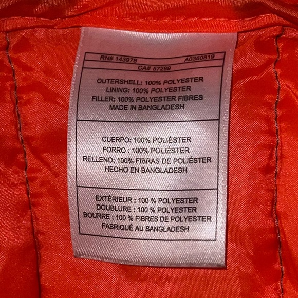 Puma Zip Up Hooded Jacket Orange and Gray Kids Medium (10-12) - Picture 6 of 10